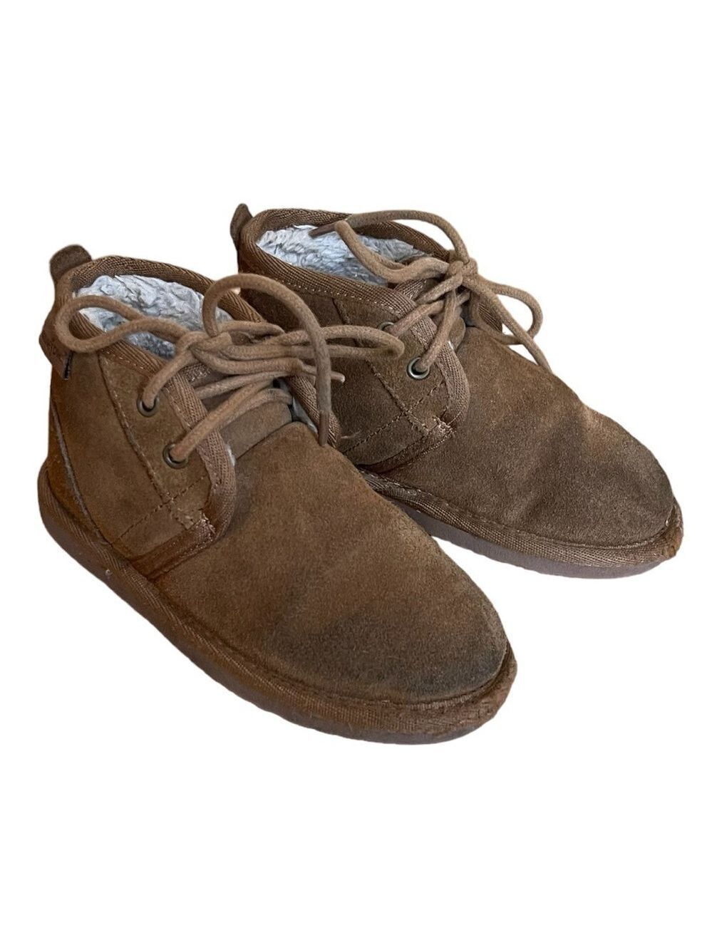 BEARPAW Kids Skye Youth Hickory Chukka Suede fur Bootie Size 11 kids brown